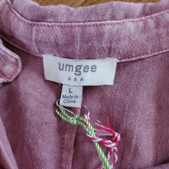 Umgee Boho Rustic Button Down Blouse - Picture 9 of 11